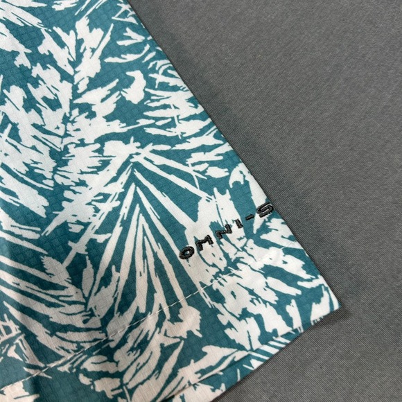 Columbia Sportswear Company Men Blue Floral Short Sleeve Button Up Shirt Sz XXL - Picture 8 of 12